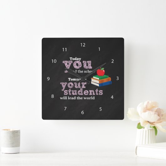 Lehrerangebot Quadratische Wanduhr (Zuhause)