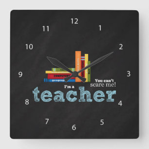 Lehrerangebot Quadratische Wanduhr