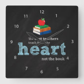 Lehrerangebot Quadratische Wanduhr (Vorderseite)
