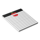 Lehrerapfel Notizblock (angewinkelt)