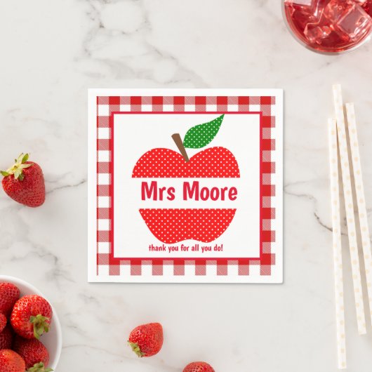 Lehrerapfel Serviette (Beispiel)