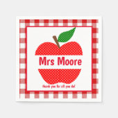Lehrerapfel Serviette (Vorderseite)