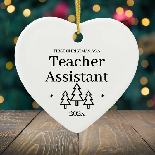 Lehrerassistent - Neuer Weihnachtsjob Keramik Ornament