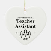 Lehrerassistent - Neuer Weihnachtsjob Keramik Ornament (Hinten)