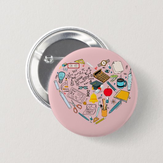 Lehrerassistent Professor Tool Heart Button (Vorne & Hinten)