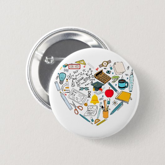 Lehrerassistent Professor Tool Heart Button (Vorne & Hinten)
