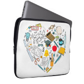 Lehrerassistent Professor Tool Heart Laptopschutzhülle (Vorne Rechts)