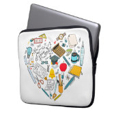 Lehrerassistent Professor Tool Heart Laptopschutzhülle (Vorderseite Links)