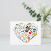 Lehrerassistent Professor Tool Heart Postkarte (Stehend Vorderseite)