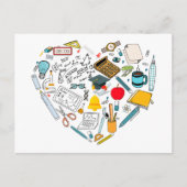 Lehrerassistent Professor Tool Heart Postkarte (Vorderseite)