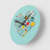 Lehrerassistent Professor Tool Heart Runde Wanduhr (Winkel)