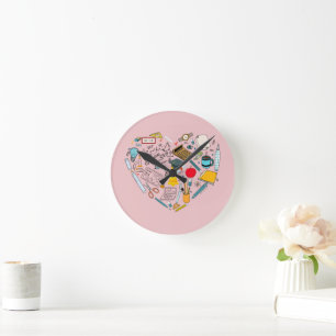 Lehrerassistent Professor Tool Heart Runde Wanduhr