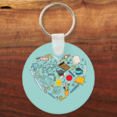 Lehrerassistent Professor Tool Heart Schlüsselanhänger (Rückseite)