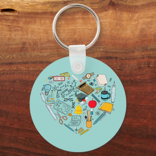 Lehrerassistent Professor Tool Heart Schlüsselanhänger (Vorderseite)