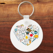 Lehrerassistent Professor Tool Heart Schlüsselanhänger (Vorderseite)