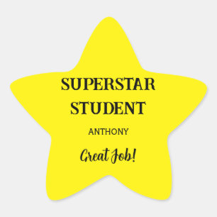Lehreraufkleber für Starstudenten Stern-Aufkleber