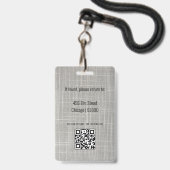 Lehrerausweis-Abzeichen Ausweis (Rückseite mit Lanyard)