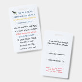 Lehrerausweis | Assistenten-ID – Schulpersonal Ausweis (Vorder- & Rückseite)
