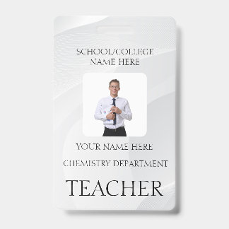 Lehrerausweis Name Schule Vorlage Foto Abzeichen Ausweis
