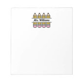 Lehrerauswertungsstift zurück in die Schule Notizblock (Vorderseite)