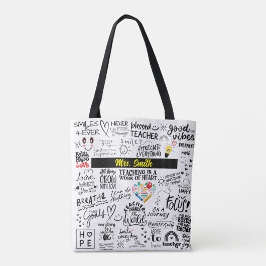 LEHRERBEFEHLE TOTE BAG - Personalisiert Tasche (Rückseite)