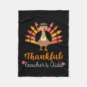 Lehrerberater Erntedank Fall Niedlich Türkei Penci Fleecedecke (Vorderseite)