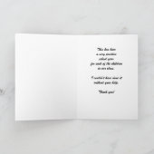 Lehrerberaterin Danke, grün und schwarz, einfach Dankeskarte (Innenseite)