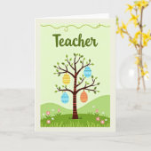 Lehrerbeste Karte Baum (Gelbe Blume)