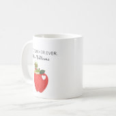 Lehrerbeste Würdigung Apfel Bücherwurm Bester Lehr Kaffeetasse (Vorderseite Links)
