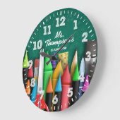 Lehrerbetreuung personalisierbare Uhr (Winkel)