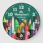 Lehrerbetreuung personalisierbare Uhr (Vorderseite)