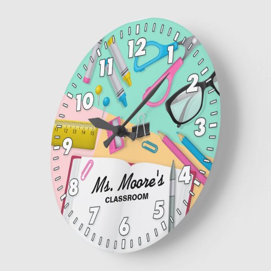 Lehrerbetreuung personalisierbare Uhr (Winkel)