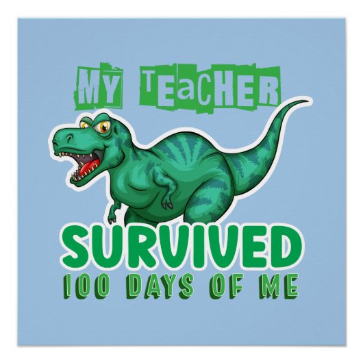 Lehrerbewertung | 100 Tage Shirt Poster (Vorderseite)