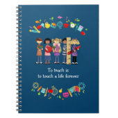 Lehrerbewertung benutzerdefiniertes Textgeschenk Notizblock (Vorderseite)