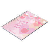 Lehrerbewertung dank Apple Heart Monogram Notizblock (Linke Seite)