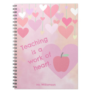 Lehrerbewertung dank Apple Heart Monogram Notizblock