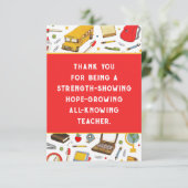 Lehrerbewertung Dankeskarte (Stehend Vorderseite)