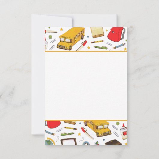 Lehrerbewertung Dankeskarte (Rückseite)