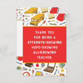 Lehrerbewertung Dankeskarte (Vorne/Hinten)