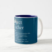 Lehrerbewertung Definition Spaß blau Zweifarbige Tasse (VorderseiteRechts)