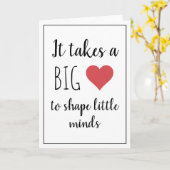 Lehrerbewertung | Es braucht ein großes Herz Karte (Gelbe Blume)