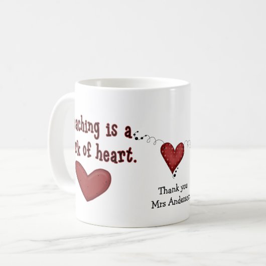 Lehrerbewertung Herzliche Tasse (Vorderseite Links)