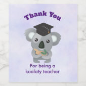 Lehrerbewertung Koala Pun Weinetikett (Einzelnes Label)