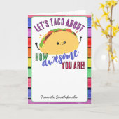 Lehrerbewertung lasse Taco über Geschenkkarte Karte (Gelbe Blume)