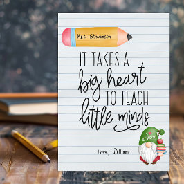 Lehrerbewertung mit Büchern Dankeskarte