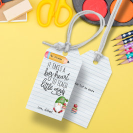 Lehrerbewertung mit Büchern Geschenkanhänger