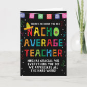 Lehrerbewertung Nacho Average Cinco De Mayo Karte (Vorderseite)