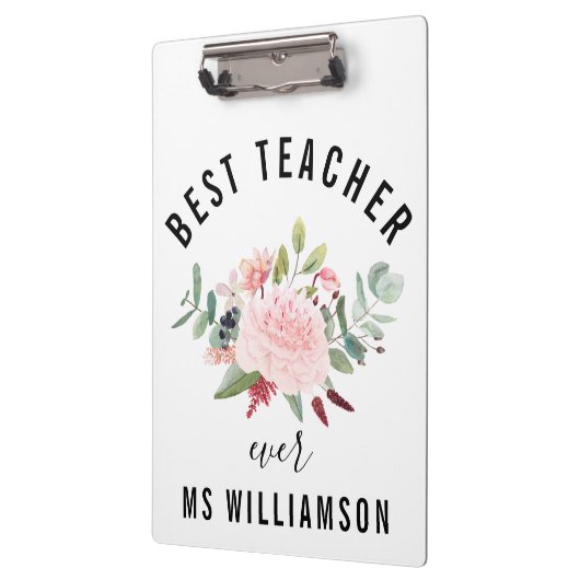 Lehrerbewertung Personalisiert Klemmbrett (Links)