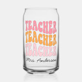 Lehrerbewertung Personalisiert mit Name Retro Dosenglas (Vorderseite)