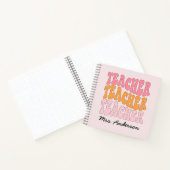 Lehrerbewertung Personalisiert mit Name Retro Notizblock (Innenseite)